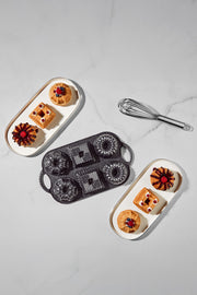 Valeria Siyah 6'lı Döküm Kek Kalıbı