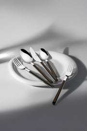 Viola Ahşap 6 Kişilik Desenli 30 Parça Kutulu Çatal Kaşık Bıçak Takımı