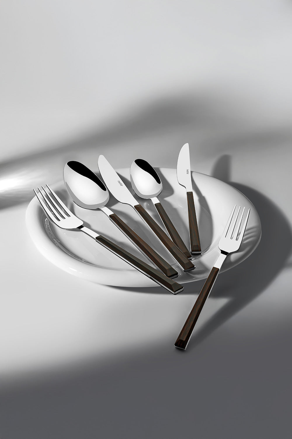 Viola Ahşap 6 Kişilik Desenli 36 Parça Kutulu Çatal Kaşık Bıçak Takımı