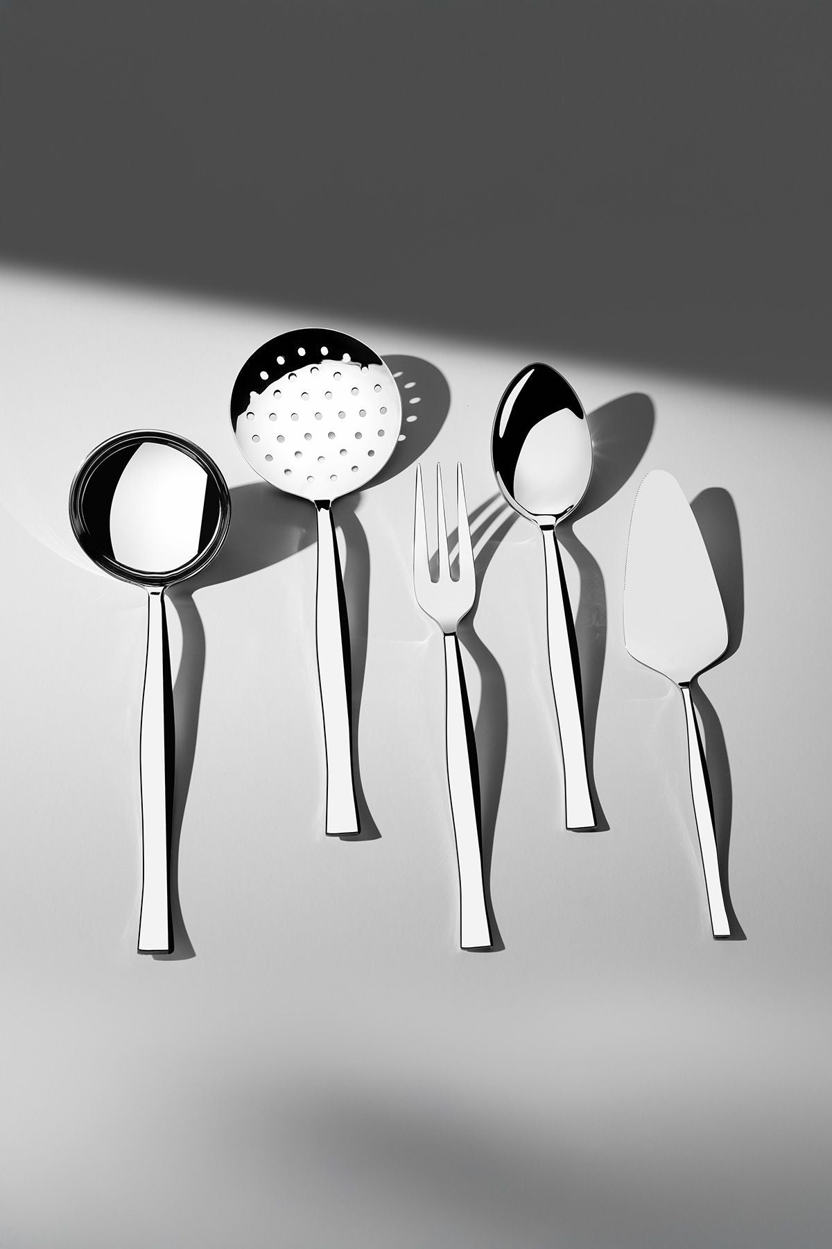 Zarif Sade 5 Parça Paslanmaz Çelik Servis Takımı