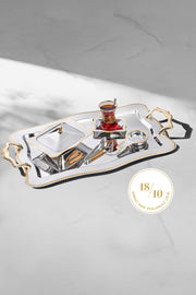 Zincir Altın Saten 40 Parça Çay Takımı